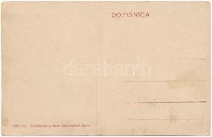 Vucjak, Kamenski Vucjak (Bresztovác, Brestovac); Fő tér, falubeliek / main square with villagers (EK...