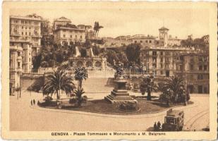 Genova, Piazza Tommaseo e Monumento a M. Belgrano / square and monument (EK)