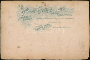 cca 1890 Szeged vagy Budapest, a Brenner Testvérek műtermében készült, keményhátú vintage fotó, kise...