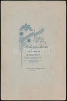 cca 1900 Szelényi és Kovács műtermében készült, keményhátú vintage fotó, 12,8x19,3 cm