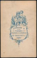 cca 1870 Ungvár, London Z. műtermében készült, vizitkártya méretű, vintage fotó, 10,2x6,5 cm