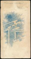 cca 1910 Budapest, Uher Ödön műtermében - Halbauer Aladárról - készült, keményhátú, vintage fotó, fe...