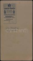 cca 1910 Budapest, Uher Ödön műtermében - Vész Mihálynéról (szül. Bergl Aranka) - készült, keményhát...