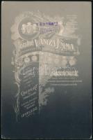 cca 1900 Miskolc, Forstné Váncza Emma műtermében készült, keményhátú, vintage fotó, de még az előző ...