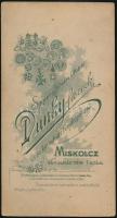 cca 1890 Miskolc, a Dunky fivérek műtermében készült, keményhátú, vintage fotó, cigánylánynak öltözö...