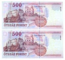 2011. 500Ft "EA" (2x) sorszámkövető T:I