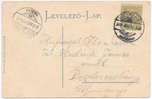 1905 Kecskemét, Kossuth tér, Deák tér, Római katolikus nagytemplom, Izraelita templom, zsinagóga. Ko...