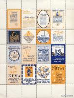 1913 ELMA levélzáró ív (16db-os)