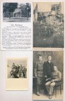 7 db régi katonai fotólap + 2 katonai képeslap + 1 katonafénykép