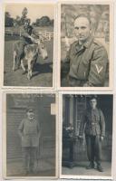 6 db régi katonai fotólap + 3 katonai témájú képeslap + 1 katonafénykép