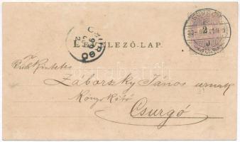 1899 Győr, Szilveszteréji üdvözlet! Legújabb felvétel éjfélkor. Tessék a világosság felé tartani! Ku...