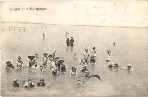 1916 Balaton, fürdőélet (Rb)