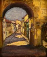 Sándor József (1887-1936): Bécsi kapu. Olaj, vászon, jelzett, keretben, 35×31 cm