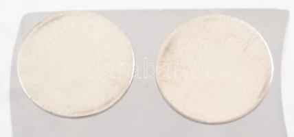 Ezüst(Ag) kör alakú fülbevalópár, jelzett, d: 1,2 cm, nettó: 1,3 g