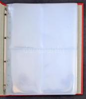 36 db négyes osztású műanyag berakólap régi képeslapoknak gyűrűs borítóban 144 / 288 férőhely