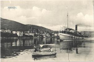 Abbazia, Opatija; Volosca egycsavaros tengeri személyszállító gőzhajó (Salondampfer) / steamship, boat
