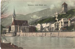 Chiusa, Klausen (Südtirol); vom Eisak aus / Isarco (EM)