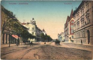 1911 Temesvár, Timisoara; Józsefváros, Hunyadi út / Iosefin, street