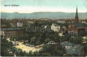 1906 Teplice, Teplitz-Schönau, general view, church, monument (EK)