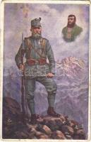 Treue Wacht im Süden / Hű őrség Délen / WWI Austro-Hungarian K.u.K. military, mountain patrol. O.K.W. 4012. (kopott sarkak / worn corners)