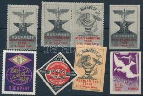 1935-1969 Budapesti Nemzetközi Vásár 8 klf. levélzáró