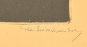 Székely (Dobai) Andor (1877 - 1969): Petőfi Sándor. Rézkarc, papír, jelzett, üdvözlő sorokkal, üvege...