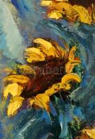 Holló László (1887-1976): Csendélet virágokkal, olaj, vászon, jelzett, keretben, 67x47 cm