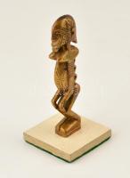Egzotikus bronz figura, talapzaton, jelzés nélkül, m:10,5 cm
