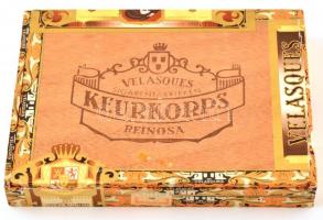 Velasques Keurkorps Reinosa, fa szivaros doboz, 13,5x18x2,5 cm