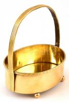 Réz füles kosárka, 10×13 cm, m:15 cm