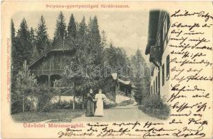 1901 Gyertyánliget, Polyana-Gyertyánliget, Kabola Polyána, Kobyletska Poliana (Máramaros, Maramures); fürdő / spa