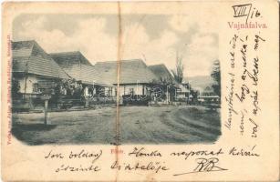 1906 Vajnafalva, Voinesti (Kovászna, Covasna); Fő tér. Julius Müller kiadása / main square (fa)