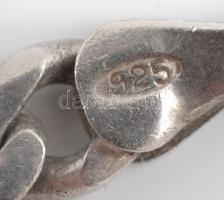 Ezüst(Ag) pancer nyaklánc, jelzett, h: 44 cm, nettó: 23,4 g