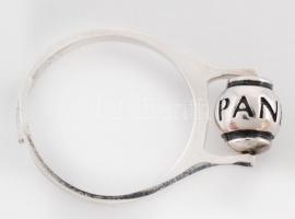 Ezüst(Ag) gyűrű, forgó gyönggyel, jelzett, állítható méret, nettó: 3 g