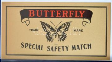 6 db óriás gyufacímke, gyűrűs mappában