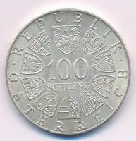 Ausztria 1976. 100Sch Ag "200 éves a Várszínház" T:1-patina 
Austria 1976. 100 Schilling ...