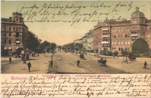 1902 Budapest VI. Andrássy út (Körönd), lóvasút. Ganz Antal 92. (r)