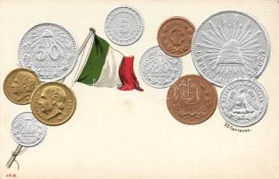 Coins of Mexico Emb. Litho