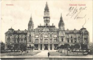 1908 Győr, Városháza. Berecz Viktor kiadása