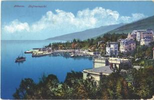 1916 Abbazia, Opatija; Hafenansicht / kikötő / port