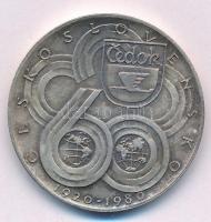 Csehszlovákia 1980. Cedok / Prága - Városok anyja Ag emlékérem. Szign.: Kolansky (25,27g/0.900/35mm) T:2 patina Czechoslovakia 1980. Cedok / Praga Mater Urbium Ag commemorative medallion. Sign.: Kolansky (25,27g/0.900/35mm) C:XF patina