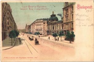 1908 Budapest XIII. Lipót körút, Vígszínház. litho