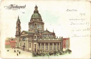 1908 Budapest V. Bazilika. litho (EK)