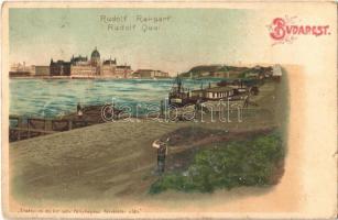 1907 Budapest V. Rudolf rakpart. litho