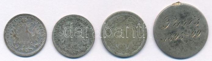 4db-os vegyes sérült, rossz tartású ezüstérme tétel T:2-,3,3-
4pcs of various silver coins in bad c...