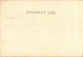 Budapest, Eskü téri híd (Erzsébet királyné híd), litho (EK)