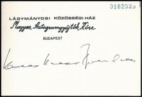 Klaus Maria Brandauer (1943-) osztrák színész, rendező aláírása kartonlapon