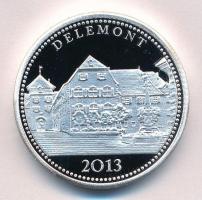 Svájc 2013. Delemont jelzett Ag emlékérem (31g/0.999/32mm) T:PP Switzerland 2013. Delemont hallmarked Ag commemorative medallion (31g/0.999/32mm) C:PP