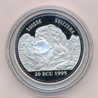 Svájc 1995. 20 Ecu Ag "Semlegesség - Boeing B-17 - Me 109G" tanúsítvánnyal T:PP
Switzerla...