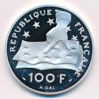 Franciaország 1991. 100Fr / 15 Ecu Ag "Descartes" tanúsítvánnyal T:PP
France 1991. 100 Fr...